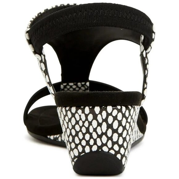 Alfani Womens Vacanza Faux Leather Embossed Wedge Sandals - Picture 3 of 5